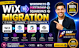 migrate copy clone wix website or elementor sites to fast wordpress website