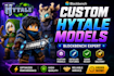 create professional custom hytale and blockbench 3d models, mobs, and assets