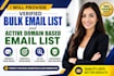 provide verified targeted bulk email list active domain based leads marketing