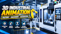 create 3d industrial animation, factory animation, robotic arm animation video