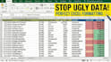 do professional excel data cleaning and formatting