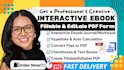 create interactive ebook, workbook, journal, planner do fillable PDF form