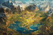 fantasy map illustration for map
