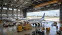create 3d realistic airplane hangar, airport terminal and aviation structures