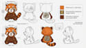 design custom plush reference sheet, plushie tech pack