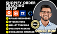 setup shopify order tracking aftership 17track parcelwill track123 synctrack