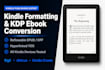 do kindle formatting and kdp ebook conversion for self publishing author