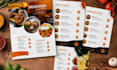 design restaurant menu, food flyer, canva template editable modern menu