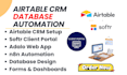 setup airtable CRM database softr web app client portal adalo n8n automation
