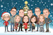 draw your yellow characters on christmas theme