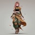 create anime illustration with cinematic lighting