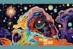 design custom psychedelic art illustration trippy logo