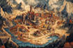 design a unique vector map, realistic or fantasy