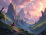 draw a fantasy landscape illustration