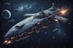 illustrate futuristic spaceships in high quality