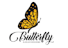create a beautiful butterfly logo design