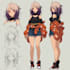 create complete anime character sheet