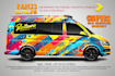 do a custom car wrap design, van wrap design and car wrap