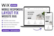 fix wix studio mobile responsive layout website bug