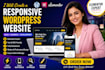 create responsive wordpress website elementor  blog website business development
