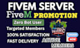 do fivem server promotion, discord advertising rust dayz gaming server promotion