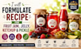 formulate recipe for fruit jam jelly ketchup and pickle