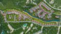 create 3d site masterplan, urban space development, real estate building render
