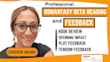 romance beta reader and romantasy hook review with feedback