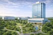 render conceptual siteplan,modern urban commercial space,building complex layout