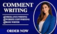 write seo blog post website copywriting and comment writing