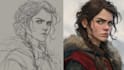 paint character illustrations in semi realistic art style
