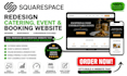 redesign squarespace catering menu website event service website booking website