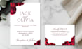design timeless luxury wedding save the date with invitation suite