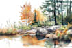 draw a watercolor illustration