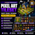 do pixel art tileset sprite sheet game character animation topdown pixel tilemap