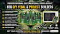 create professional guitar pedal pcb layout for DIY pedals