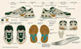 do custom shoe design footwear, and sneakers with tech pack for manufacturing