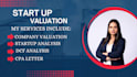do CPA business consultation for startup valuation and dcf analysis