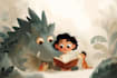 draw disney children cartoon illustration