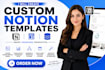 create a custom notion template for your workflow