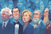 create a political or satirical cartoon