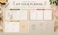 design journals, planners, workbooks and printable pdfs