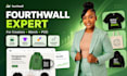 build fourthwall pod merch store design and  redesign fourth wall website
