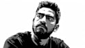 create a vector art portrait black and white