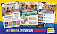 design modern school and education flyer professionally