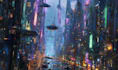 drawing a cyberpunk city illustrations