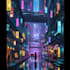 do a futuristic cyberpunk city design