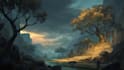 do fantasy background and landscape