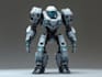 paint a gorgeous robot character or mascot illustration