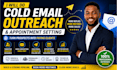 do cold email outreach and setting for b2b lead generation